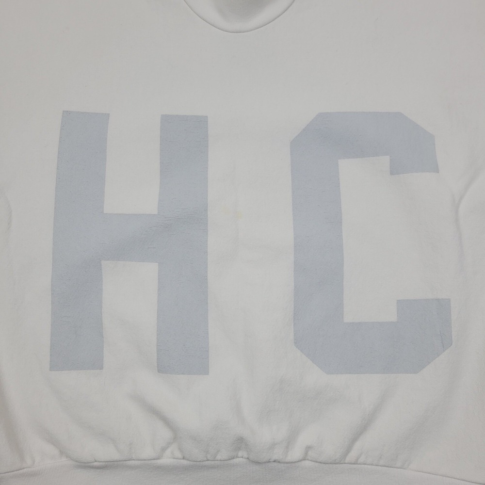Hillsong College Pullover Sweatshirt Mens Medium‎ M White Made in USA Cotton